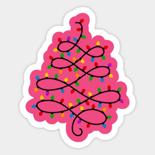 Christmas tree lights Sticker